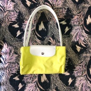 Vibrant yellow Longchamp tote bag